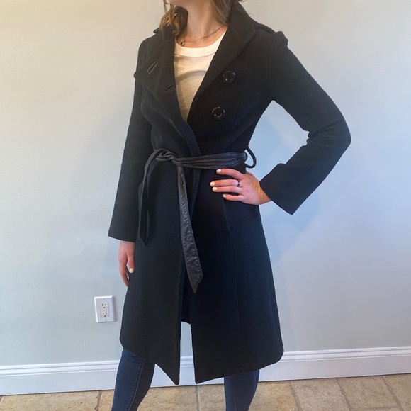 Mackage Jackets & Blazers - Mackage long black wool nylon & cashmere blend size Small